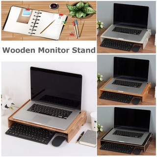 Wooden Monitor Riser Stand LCD Computer Desktop Holder_WL (1)