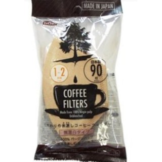 Coffee Filter Brown Paper Unbleached Drip / 90sheets for 1-2 Cups