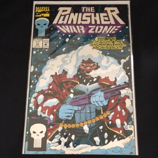 Punisher War Zone 11 Marvel Comic Book Printed 1993 Cover art by Mike Manley Script by Chuck Dixon