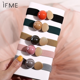Ifme Rabber Band Women Hair Accessories Solid Color Hair Band Bow Knot Ball Hair Tie