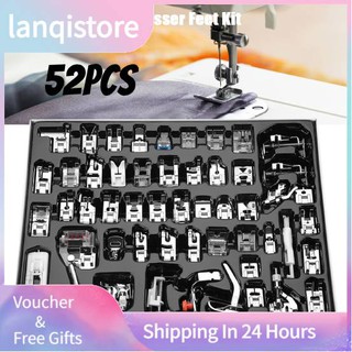 lanqistore 52pcs/set Stitch Walking Foot Presser Feet Kit Sewing Part