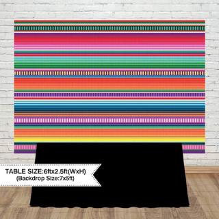 Color Fiesta Theme Party Stripes Backdrop Mexican Photography Background Decoration