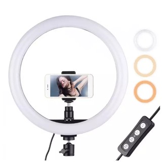 16cm/26CM LED 3 Modes 5500K Dimmable Studio Selfie Ring Light (Not Included Tripod) Camera Vlog