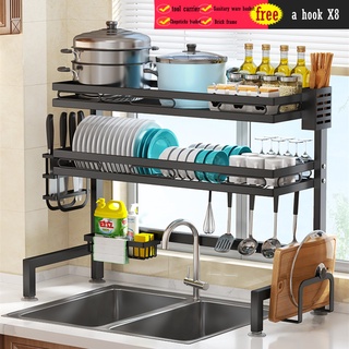 KITCHEN SINK COUNTER DISH RACK STAINLESS STEEL PLACE BOWL [PLATE DRAIN] DRAINING SHELF Space Saver (1)
