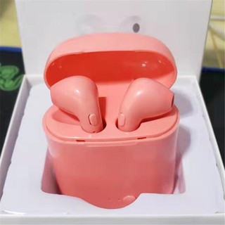 Pink I7s tws AirPods Wireless Bluetooth Headset With Charge Box High with stable version Earphones (1)