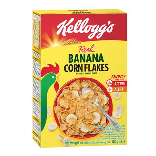 Kellogg's Banana Corn Flakes Cereal 180g With Real Banana