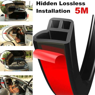 CUTE_5M L-Type Thicken Car Door Hood Trunk Edge Sound Insulation Rubber Seal Strip (1)