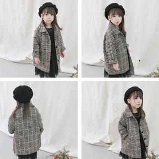 Kids Coat Winter Warm Baby Girl Thicken Single Breasted Design Plaid Outerwear Jacket Clothes (9)