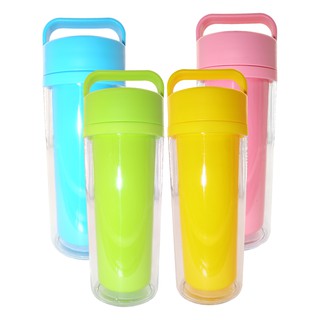Photo Insert Tumblers with handle / Portable Advertising Cup ( Pink, Blue, Yellow, Green )