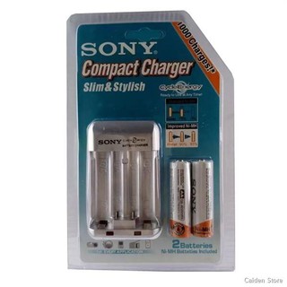 【SPOT】●♚¤SONY Compact Charger With 2pcs AA/AAA Rechargeable Batteries