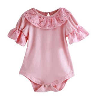 Lace Newborn Baby Girls Cotton Bodysuit Romper Jumpsuit (4)