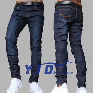 Hot Sale Skinny Pants Stretchable Blue Jeans For Men's