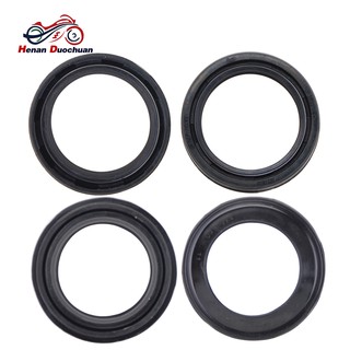 4pcs 37x50x11 Good Rubber Front Shock Absorber fork Oil Seal & 37x50 Dust Cover