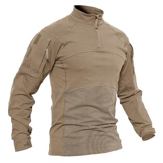 2021TACVASEN Men Tactical T-shirts Military Clothing Cotton Long Sleeve Army T-shirts Male Lightweig