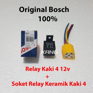 Riley / Foot Relay 4 12V + Ceramic Leg Relay Socket 4 Bosch Original