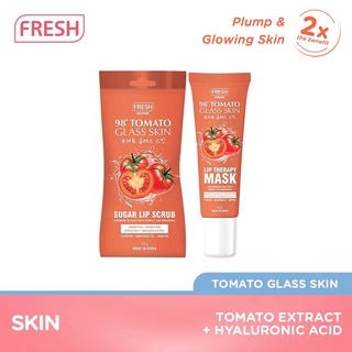 Fresh Tomato Glass Skin Lip Therapy (Mask + Scrub)