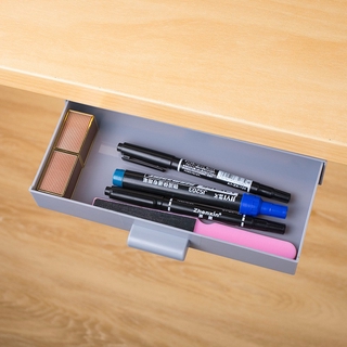 Drawer Type Office Organizer Pen Storage Self Adhesive School Under Desk Stationery Case (3)