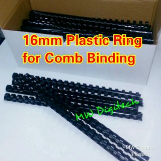 Plastic Ring for Comb Binding, sizes 6, 8, 10, 12, 14, 16, 19, 25,mm (3)