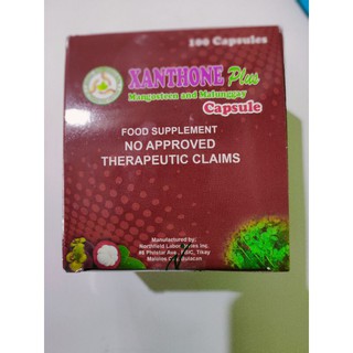 xanthone plus mangosteen and malunggay 1box/100 capsule