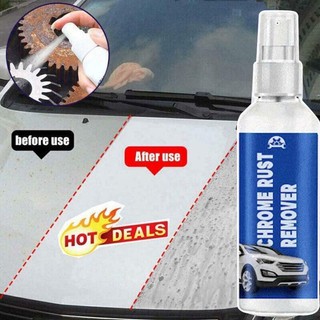 100ml chrome rust remover spray car repair clean metal surface chrome paint anti-rust lubricant