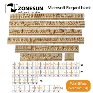 ZONESUN 184 PCS Alphabet Letter Set With Number Symbol 10cm T slot Letter Stamp For stamping machine