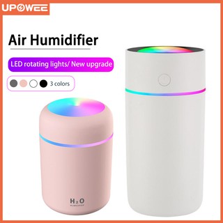 【Latest】Original Humidifier 300ml Ultrasonic Home Air Humidifier Diffuser Purifier Aromatherapy Car Humidifier LED Light USB Gift