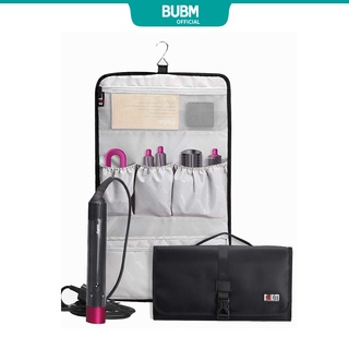 BUBM Travel Storage Roll Bag Compatible with Dyson Airwrap Styler, Portable Hang Organizer Bag for Dyson Hair Styling Whole Set