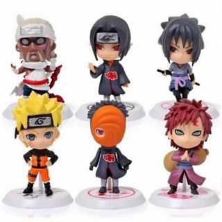 Naruto Kaara Sakura Chibi Set of 6 W/stand Set A And Set B Figure Toys (2)