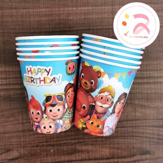 cocomelon paper cup 10pcs/pack happy birthday christening party supplies decorations party needs Han