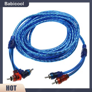 Available☑︎5 Meter 2 RCA to 2 RCA Plug Car Audio System Amplifier Braided Copper Cable Audio Cable