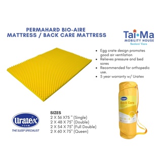 36" Uratex Egg Mattress Permahard Bio-Aire / Anti bed sore (Single 2X36X75")
