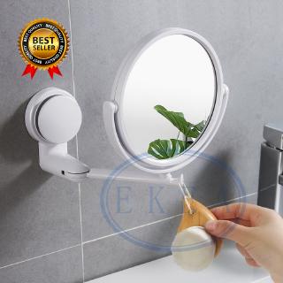 【EKEA】 Double Side Mirror Wall-mounted Makeup Mirrors Bathroom Rotating Folding Round Mirror
