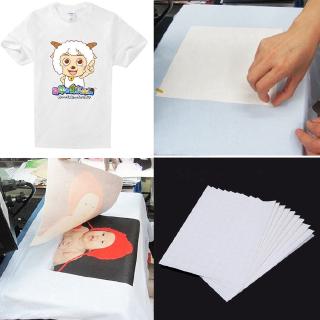20pcs Iron On T-shirt Light Fabric A4 Heat Transfer Paper for Inkjet Printer