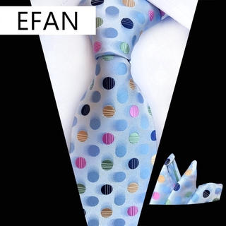 EFAN Men's Tie Set Mutiple Colour Paisley Floral Silk Necktie Handkerchief Set Necktie Pocket Square For Men Wedding