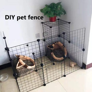 DIY Pet Playpen Stackable Pet Dog Cat Rabbit Cage Fence 35*35CM Metal Mesh Pet Fence