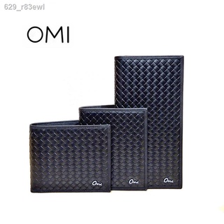 ✺◑OMI men s wallet 2021 new Korean version of the first layer cowhide short woven youth business wal