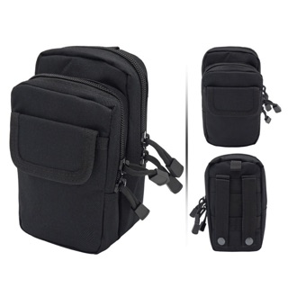 Outdoor tactical double-layer pocket sports belt bag (1)
