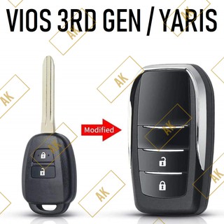 🇵🇭 Toyota Vios 3rd Gen 3 Yaris Flip Key Kit VERSION 2 with LOGO
