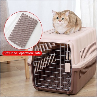 【Spot goods】▩☒Pet carrier travel cage dog cat crates airline approved Included feeder bowl (2)