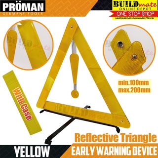 【spot goods】✇┇Proman Reflective Early Warning Device Triangle Yellow/Red •BUILDMATE• (1)