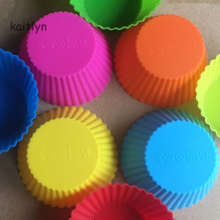 6/12/24Pcs Silicone Muffin Molds Cupcake Dessert Baking Pans Liners Cups Tool (4)