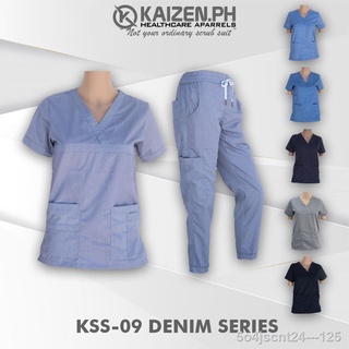 shorts▤◊KAIZEN.PH Scrub Suit Kss-09 Premium Denim Series