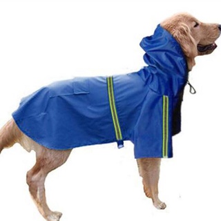 pet supplies dog clothes big dog waterproof poncho pet reflective strip dog raincoat z3ht
