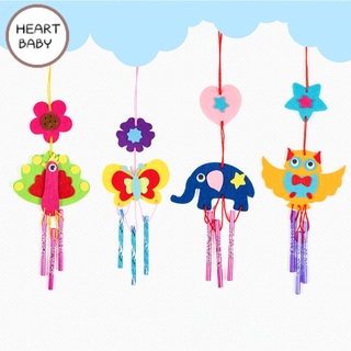 8 Models Children's DIY Wind Chimes Material Handmade Ornaments Cute Cartoon Wind Chime Small Gift