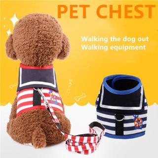 Pet chest and back clothes dog supplies cat teddy dog chain leash