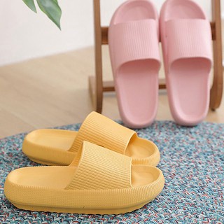 【36-45 Size】New Japanese Muffin super soft Thick Bottom Increased Cool Slippers Bathroom Bath Bedroom Slippers (1)