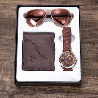 Coolplays Men's Gift Set Quartz Watch + Wallet + Sun Glasses With Exquisite Gift Box (2)