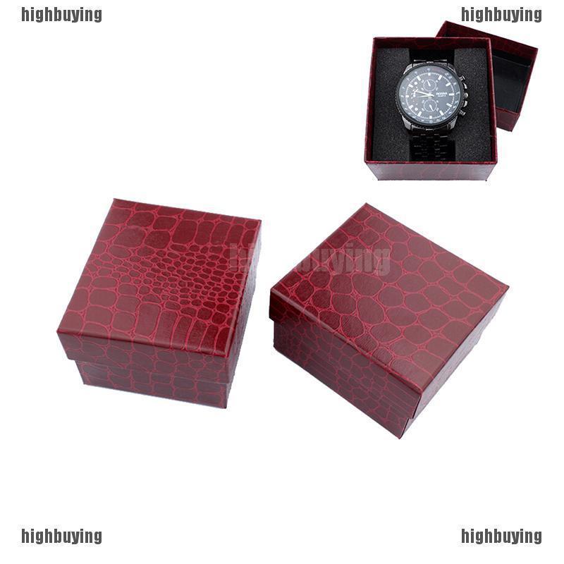 HBPH Crocodile Lines Noble Durable Present Gift Box Case For Bracelet Jewelry Wa retail