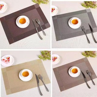 JHVN Dining Table Placemat PVC Anti-Slip Placemat Kitchen Table Mat