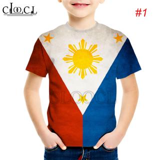 CLOOCL Philippine Flag Kids T-shirts 3D Print Fashion Harajuku Boy Girl T-Shirt